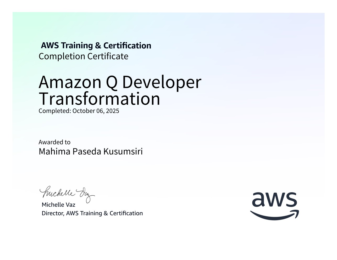 Amazon Q Developer Transformation